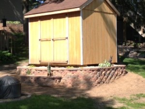 Shed and Retaining Wall