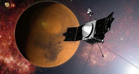 MAVEN during Mars Obit Insertion - MOI Image courtesy of NASA.com